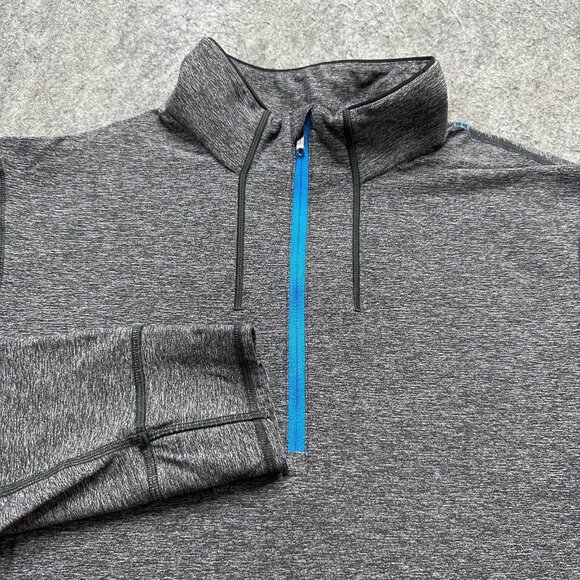 Lululemon Surge 1/2 Zip Pullover Men L Gray Solid Long Sleeve b157 - Picture 1 of 14